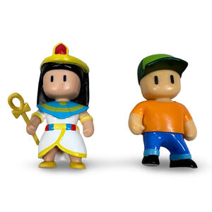 Scopely Stumble Guys 2024 Mr. Stumble & Cleopatra Mini Figures 2" Lot of 2
